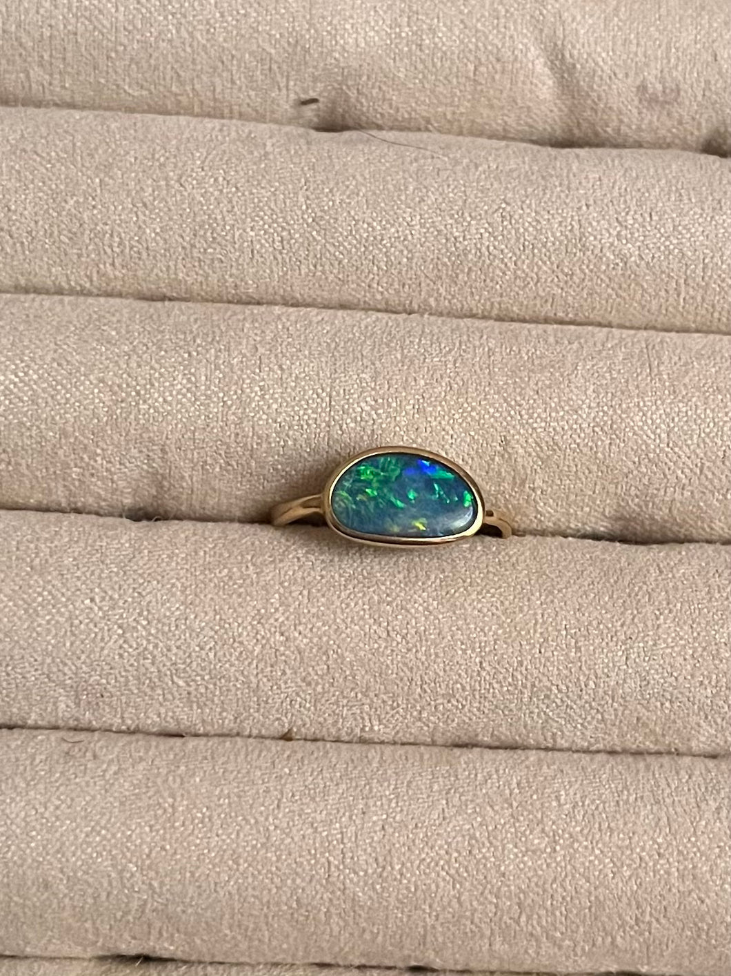 14k Boulder Opal Pinky Ring