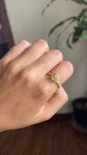 14k “Bird Bath” Light Yellow Sapphire Ring