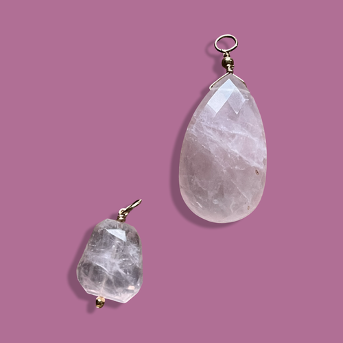 Rose Quartz Zen Gem Charms