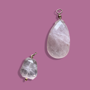 Rose Quartz Zen Gem Charms