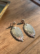 14k Vintage Fan Earrings