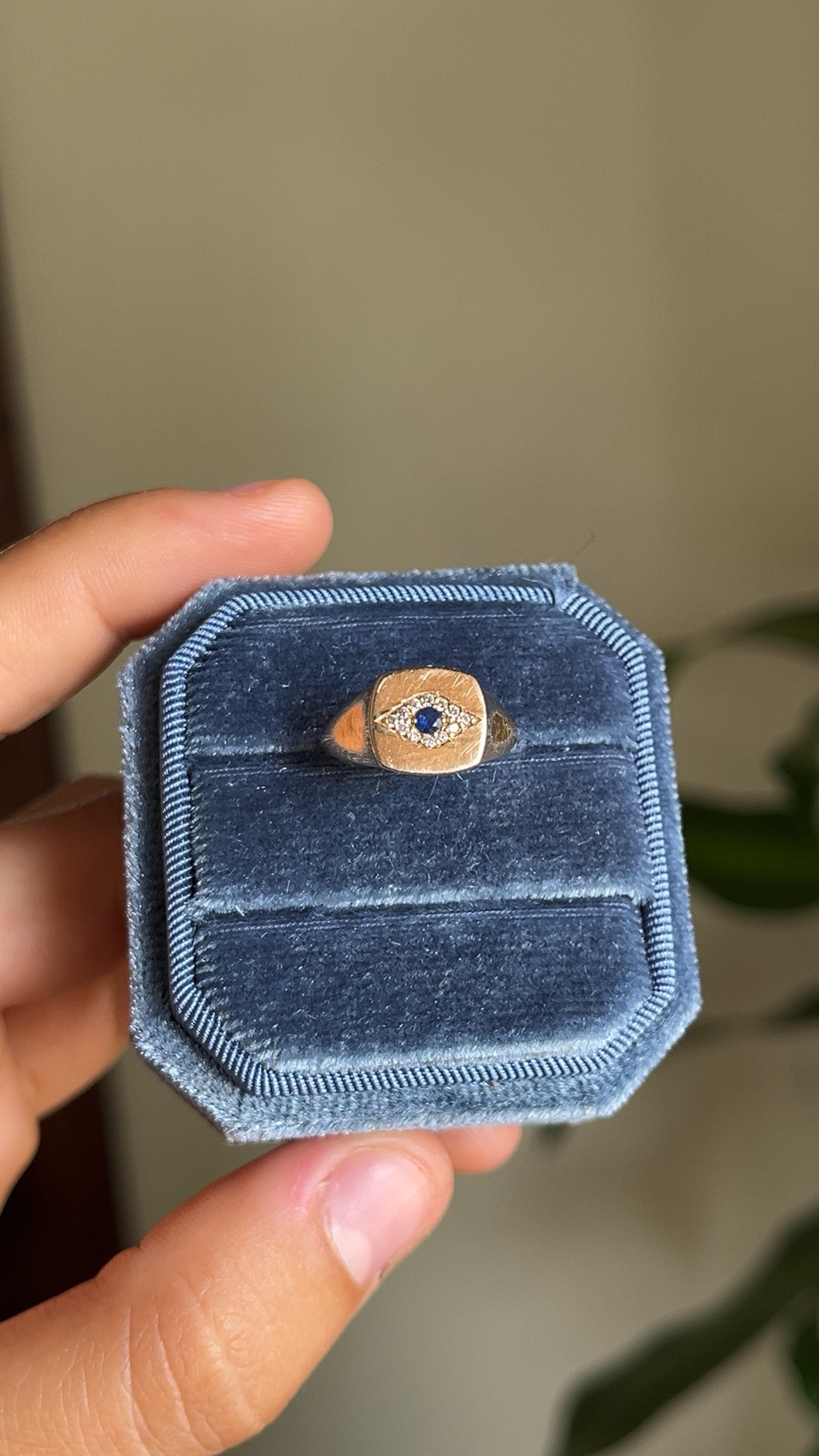 14k “Evil Eye” Pinky Ring