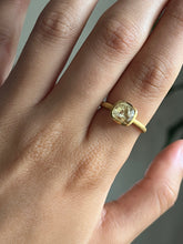 14k “Bird Bath” Light Yellow Sapphire Ring