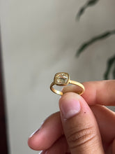 14k “Bird Bath” Light Yellow Sapphire Ring