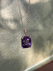 14k “Antica Revival” Amethyst and Diamond Charm