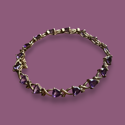 “Come Around” 10k Amethyst Bracelet
