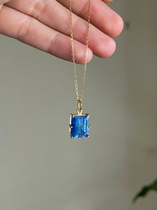 14k Blue Kyanite 6 Prong Charm