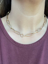 14k Gold Oval Textured Link