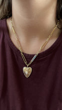 14k Hammered Diamond Heart Pendant