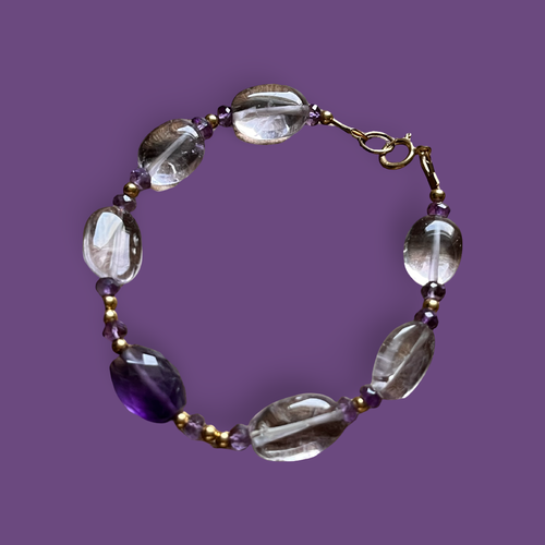“Grounded” Amethyst Zen Gem Bracelet