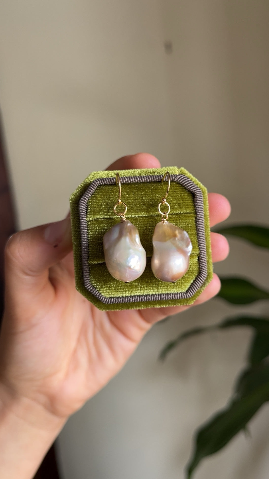 14k Gold Fill Baroque Pearl Drops