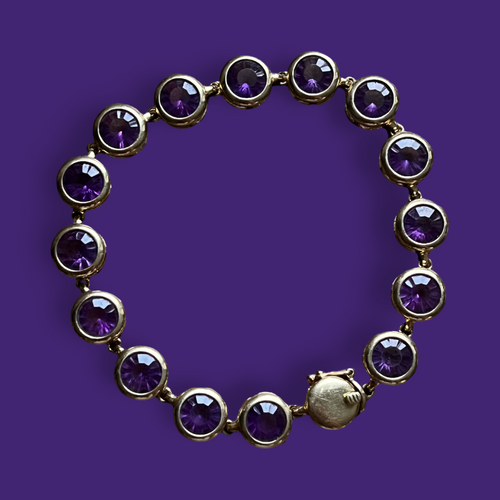 “Commander” 14k Amethyst Bracelet