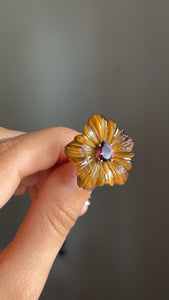 14k “Tiger Lily” ring in Tigers Eye