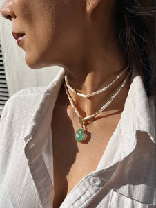 Fluorite Charm Converter Pendant