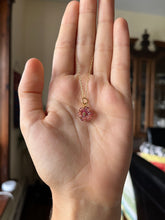 14k “Bloom” Charm Watermelon Tourmaline & Diamond