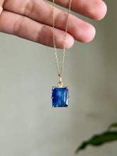 14k Blue Kyanite 6 Prong Charm