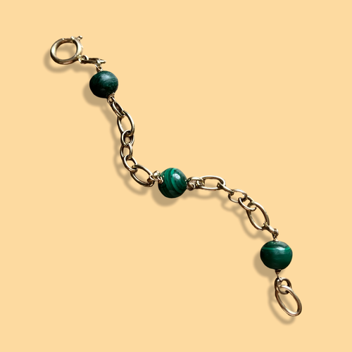 “Path Finder” 14k Malachite Bracelet