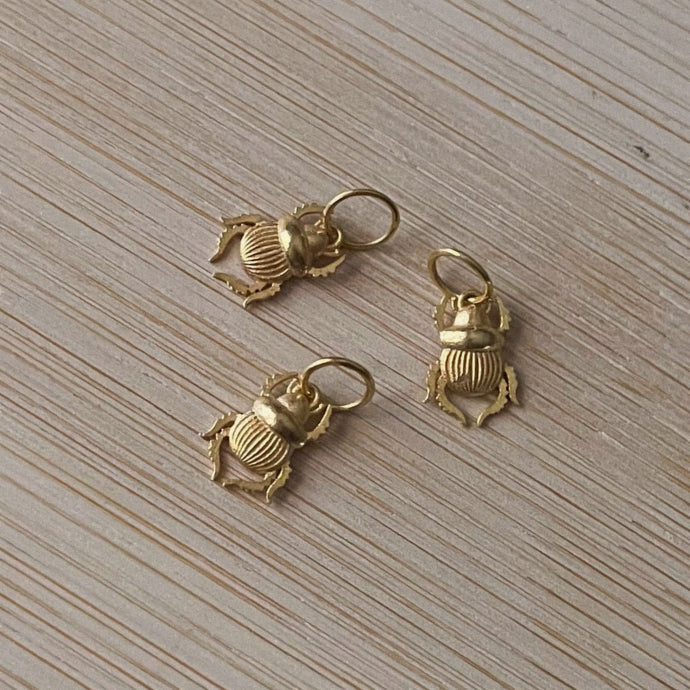 14k Mini Beetle Charm