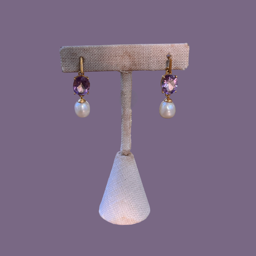 14k “Dew Drop” Amethyst Earring